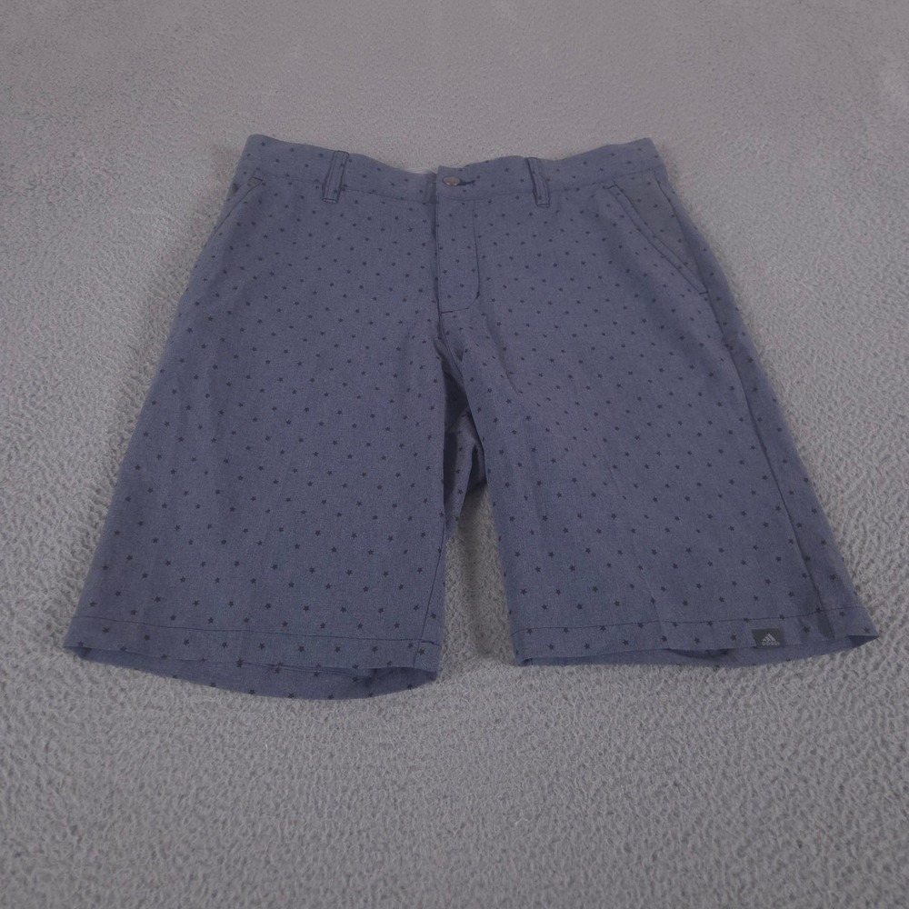 Adidas Shorts Mens 33 Blue Star Print Ultimate365 Golf Performance Tech Stretch